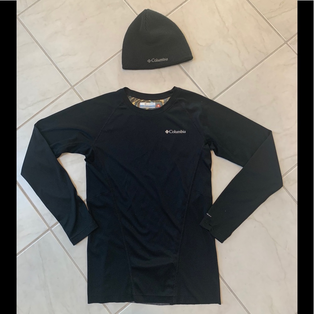 Columbia Omni-Heat long sleeve shirt and hat